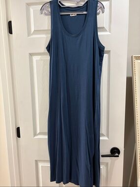 Pact Women’s 100% Organic Cotton Softspun Tank Midi Dress Size Large Minimalist